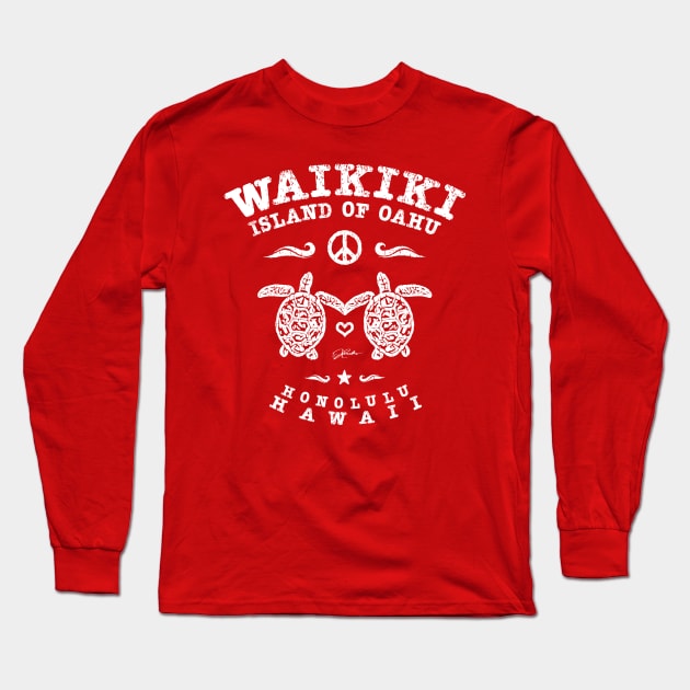 Waikiki, Honolulu, Hawaii Long Sleeve T-Shirt by jcombs